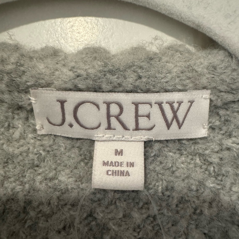 Gray Women's Sweater Jacket With Button Accents - image 2